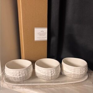 Pottery Barn Urchin Melamine Condiment Set - 3 Piece NWT